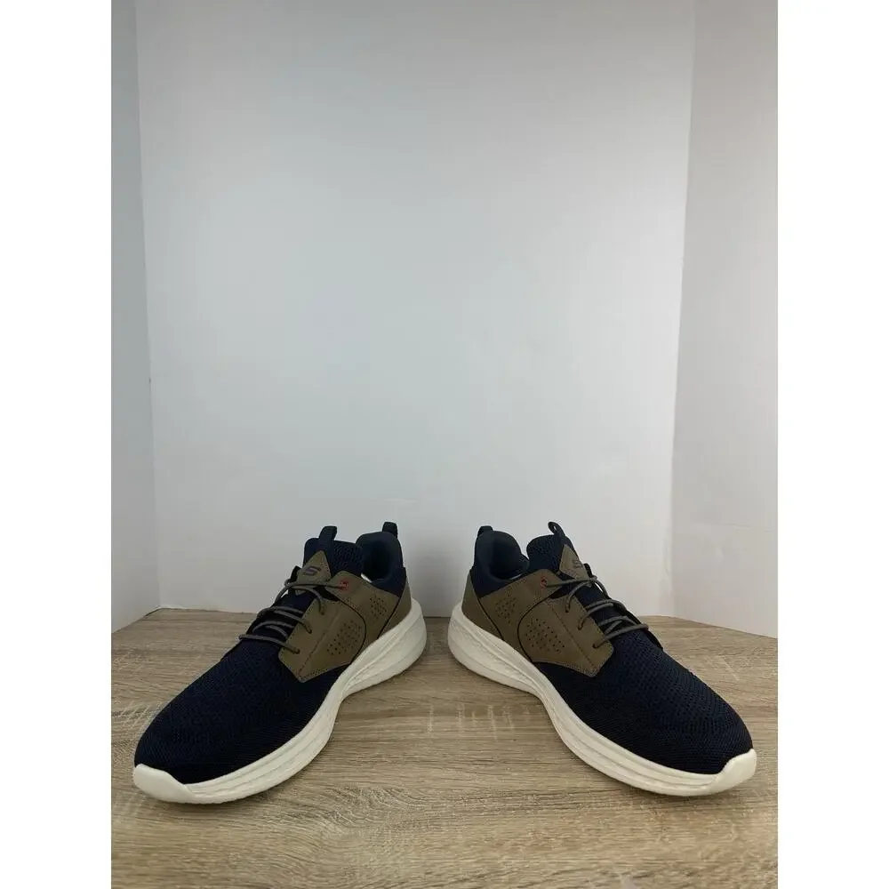 Skechers 210892 Relaxed Fit Air Cooled Memory Foam Men’s US 12 Navy Tan